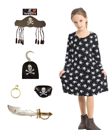 Wickedfun Girls Halloween Pirate Set