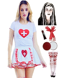 Wickedfun Halloween Horror Nurse 8 Pcs Set