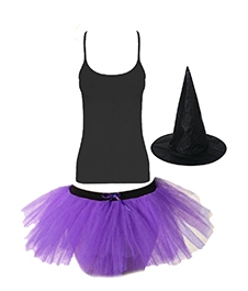 Wickedfun Purple Witch Tutu 3 Pcs Set