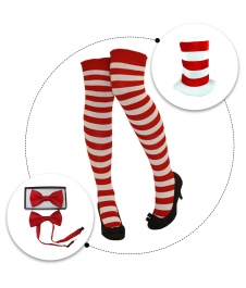 Red & White 3 Pcs Accessories set