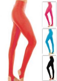 Shiny Lycra Stirrup Leggings