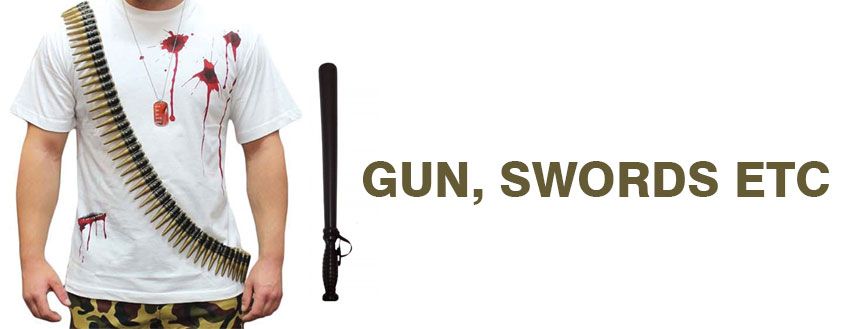 Gun, Swords etc