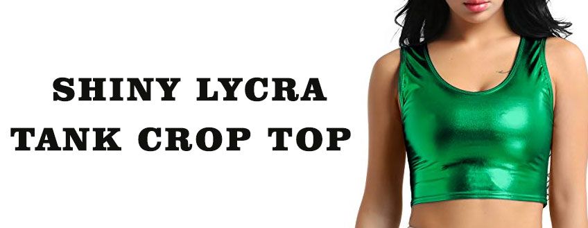 Shiny Lycra Tank Crop Top