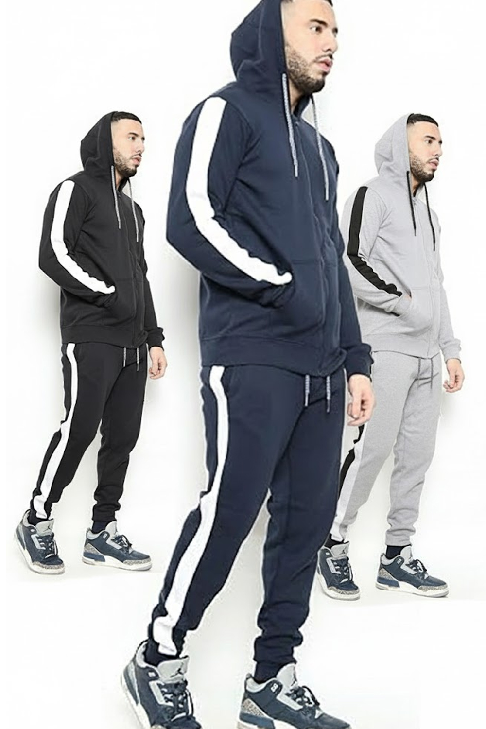 2-Piece Men’s Tracksuit Zip Hoodie & Bottoms