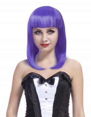 Purple Long Bob Wig