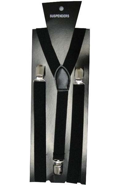 Wickedfun Black Plain Braces (2.5 cm)