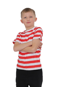 Active Star Children's Red & White Stripe T-Shirt