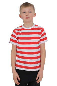 Active Star Children's Red & White Stripe T-Shirt
