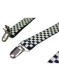 Wickedfun Police Checkered Printed Braces (2.5 cm)