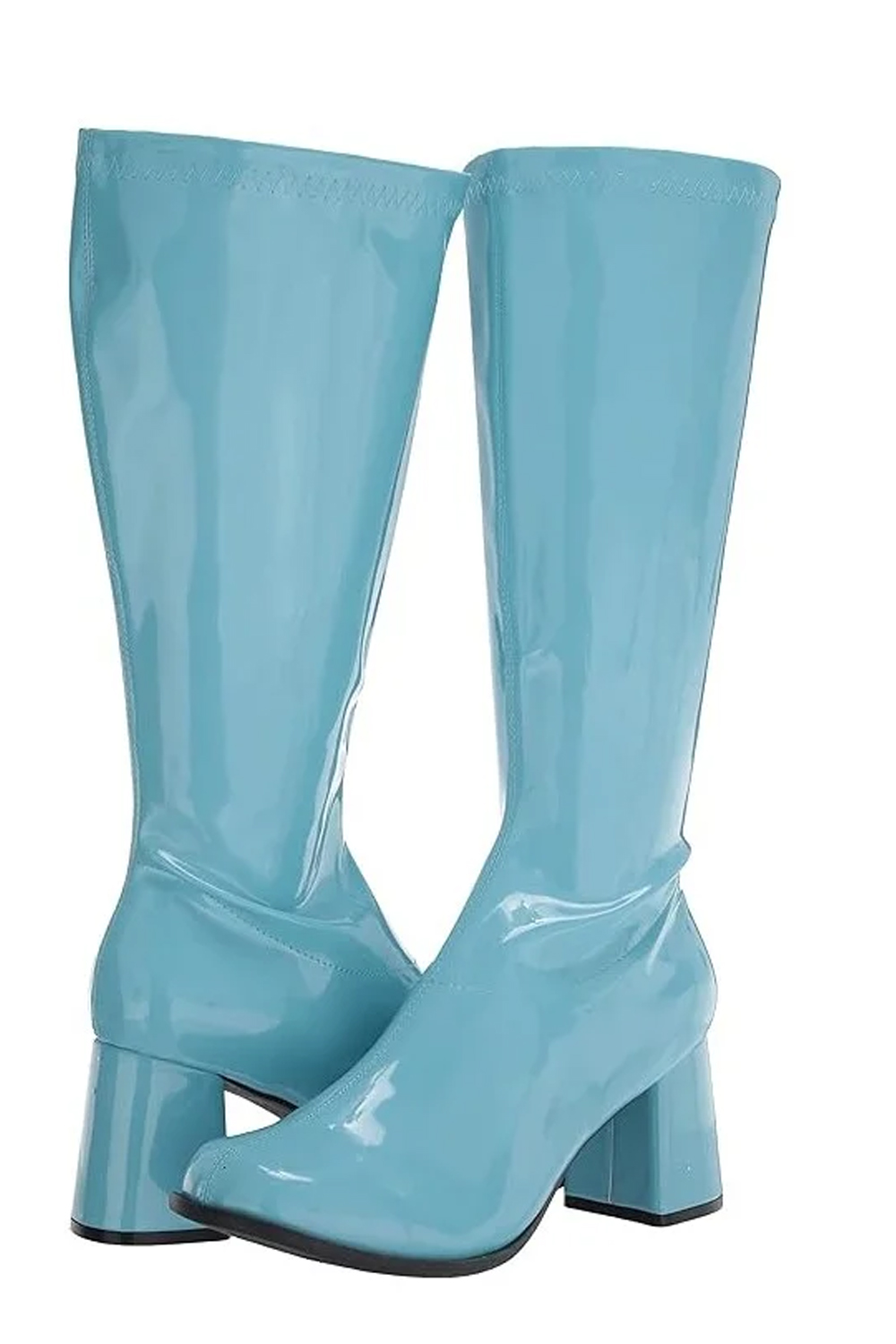 Women Fancy Dress Party GO GO Boots 1960s & 1970s Sky Blue